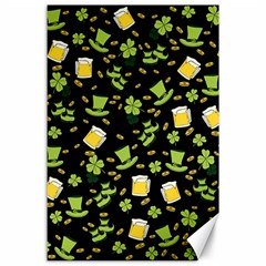 St Patricks Day Pattern Canvas 24  X 36  by Valentinaart