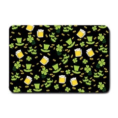 St Patricks Day Pattern Small Doormat  by Valentinaart