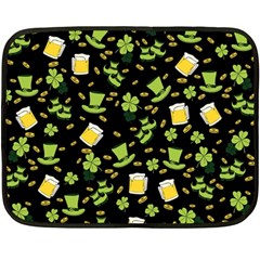 St Patricks Day Pattern Fleece Blanket (mini) by Valentinaart