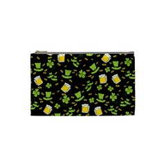 St Patricks Day Pattern Cosmetic Bag (small) by Valentinaart