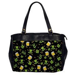 St Patricks Day Pattern Oversize Office Handbag by Valentinaart