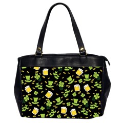 St Patricks Day Pattern Oversize Office Handbag (2 Sides) by Valentinaart