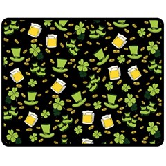 St Patricks Day Pattern Fleece Blanket (medium)  by Valentinaart