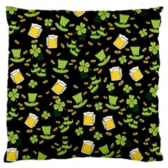 St Patricks Day Pattern Large Cushion Case (two Sides) by Valentinaart