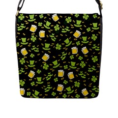 St Patricks Day Pattern Flap Closure Messenger Bag (l) by Valentinaart