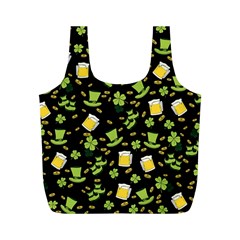 St Patricks Day Pattern Full Print Recycle Bag (m) by Valentinaart