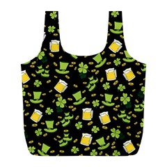 St Patricks Day Pattern Full Print Recycle Bag (l) by Valentinaart