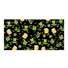 St Patricks Day Pattern Satin Wrap by Valentinaart