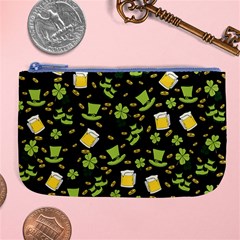 St Patricks Day Pattern Large Coin Purse by Valentinaart