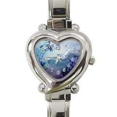 Wonderful Elegant Floral Design Heart Italian Charm Watch by FantasyWorld7