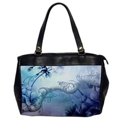 Wonderful Elegant Floral Design Oversize Office Handbag (2 Sides) by FantasyWorld7