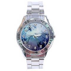 Wonderful Elegant Floral Design Stainless Steel Analogue Watch by FantasyWorld7