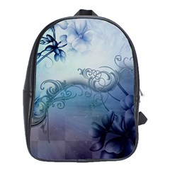 Wonderful Elegant Floral Design School Bag (xl) by FantasyWorld7