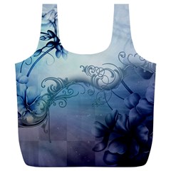 Wonderful Elegant Floral Design Full Print Recycle Bag (xl) by FantasyWorld7