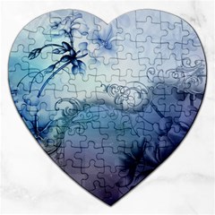 Wonderful Elegant Floral Design Jigsaw Puzzle (heart) by FantasyWorld7