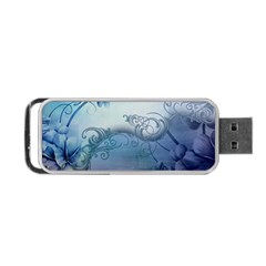 Wonderful Elegant Floral Design Portable Usb Flash (two Sides) by FantasyWorld7