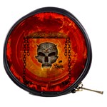 Awesome Skull With Celtic Knot With Fire On The Background Mini Makeup Bag Front