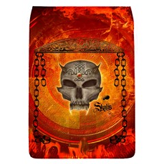 Awesome Skull With Celtic Knot With Fire On The Background Removable Flap Cover (s) by FantasyWorld7