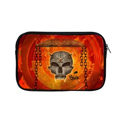 Awesome Skull With Celtic Knot With Fire On The Background Apple Macbook Pro 13  Zipper Case by FantasyWorld7