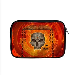 Awesome Skull With Celtic Knot With Fire On The Background Apple Macbook Pro 15  Zipper Case by FantasyWorld7