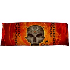 Awesome Skull With Celtic Knot With Fire On The Background Body Pillow Case (dakimakura) by FantasyWorld7