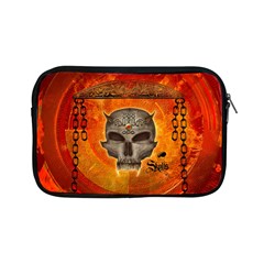 Awesome Skull With Celtic Knot With Fire On The Background Apple Ipad Mini Zipper Cases by FantasyWorld7