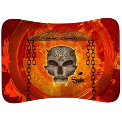 Awesome Skull With Celtic Knot With Fire On The Background Velour Seat Head Rest Cushion