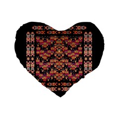 Nature Flower Girls Standard 16  Premium Flano Heart Shape Cushions by pepitasart