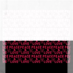 Peace And Love Typographic Print Pattern Rectangular Jigsaw Puzzl by dflcprintsclothing