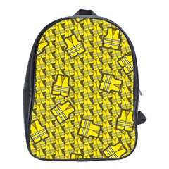 Gilet Jaune Pattern Yellowvests Cowcow Gilet Jaune Pattern Funny Yellow Vests School Bag (xl) by snek