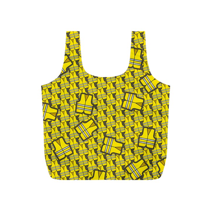 Gilet Jaune Pattern Yellowvests Cowcow Gilet Jaune Pattern Funny Yellow Vests Full Print Recycle Bag (S)