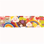 Rainbow Vintage Retro Style Kids Rainbow Vintage Retro Style Kid funny Pattern with 80s clouds Large Bar Mats 32 x8.5  Bar Mat