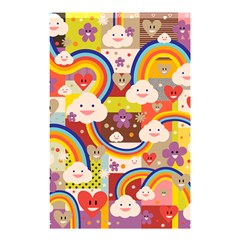 Rainbow Vintage Retro Style Kids Rainbow Vintage Retro Style Kid Funny Pattern With 80s Clouds Shower Curtain 48  X 72  (small)  by genx