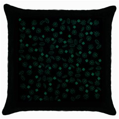 St Patricks Day Pattern Throw Pillow Case (black) by Valentinaart