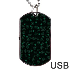 St Patricks Day Pattern Dog Tag Usb Flash (two Sides) by Valentinaart