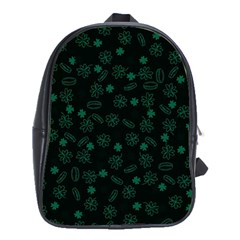 St Patricks Day Pattern School Bag (xl) by Valentinaart