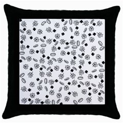 St Patricks Day Pattern Throw Pillow Case (black) by Valentinaart