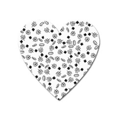 St Patricks day pattern Heart Magnet