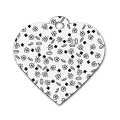 St Patricks Day Pattern Dog Tag Heart (two Sides) by Valentinaart