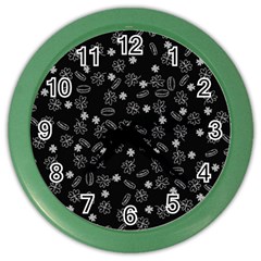 St Patricks Day Pattern Color Wall Clock by Valentinaart