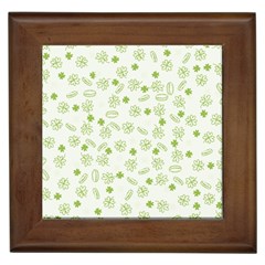 St Patricks Day Pattern Framed Tiles by Valentinaart