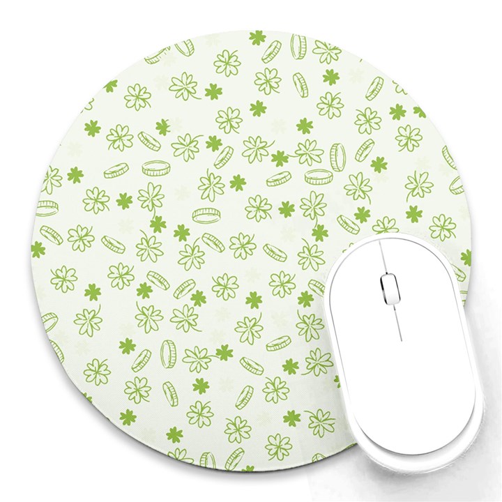 St Patricks day pattern Round Mousepads