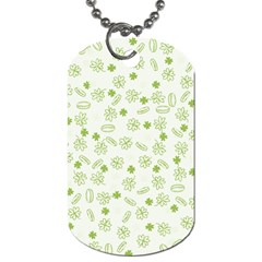 St Patricks Day Pattern Dog Tag (two Sides) by Valentinaart