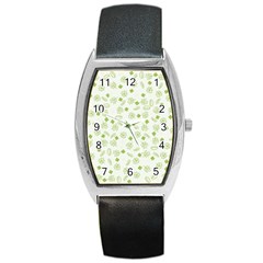 St Patricks Day Pattern Barrel Style Metal Watch by Valentinaart