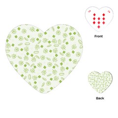 St Patricks Day Pattern Playing Cards (heart) by Valentinaart