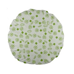 St Patricks Day Pattern Standard 15  Premium Round Cushions by Valentinaart