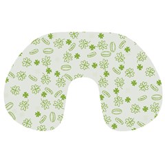 St Patricks Day Pattern Travel Neck Pillows by Valentinaart