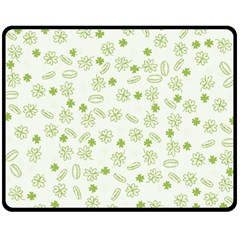 St Patricks Day Pattern Double Sided Fleece Blanket (medium)  by Valentinaart