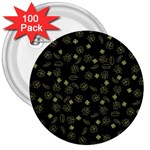 St Patricks day pattern 3  Buttons (100 pack)  Front