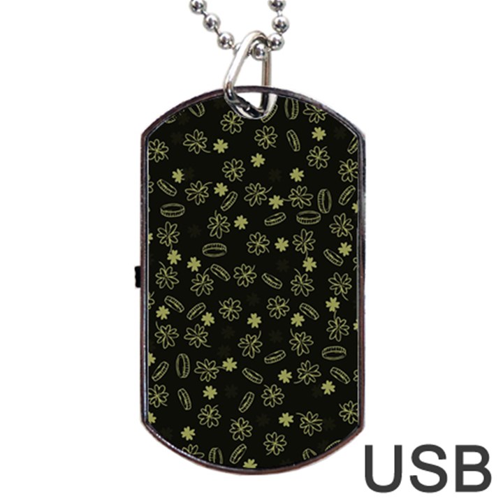 St Patricks day pattern Dog Tag USB Flash (Two Sides)